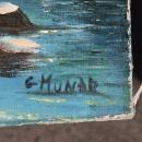 Signed G. MUNAR, 1960's oil/c; SPANISH COASTAL COVE RETREAT