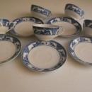 Noritake Nippon Royal Sometuke Pattern 16033 Set Of 5 Cups & 6 Saucers