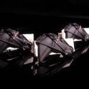 Vintage Horse racing Cufflinks -LARGE silver & black enamel - black horse - Gambler gift  novelty gambling gift silver mens cuff links