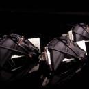 Vintage Horse racing Cufflinks -LARGE silver & black enamel - black horse - Gambler gift  novelty gambling gift silver mens cuff links