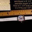 Vintage John Zaboyan I love you watch - white genuine leather band - womens sweetheart couture gift - hippie watch - pop art spinning dial