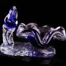 Blue Bird of Happiness paperweight - birdbath trinket tray - Vintage love bird figurine - wedding gift - vanity tray - gardener gift