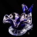 Blue Bird of Happiness paperweight - birdbath trinket tray - Vintage love bird figurine - wedding gift - vanity tray - gardener gift