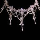 Vintage Edwardian style necklace - statement bib choker - exotic spider web jewelry - silver plate tassel drop - Vintage Wedding collar