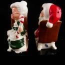 Vintage Japan salt pepper - Santa with pipe and MRS Claus -  Salt and Pepper Shaker Set - kitchen table accessory - novelty retro santa set