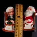 Vintage Japan salt pepper - Santa with pipe and MRS Claus -  Salt and Pepper Shaker Set - kitchen table accessory - novelty retro santa set