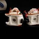 Vintage Japan salt pepper - Santa with pipe and MRS Claus -  Salt and Pepper Shaker Set - kitchen table accessory - novelty retro santa set