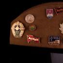 Vintage German Cap - khaki military wool hat - soviet hatpins - military ccccp cap - hammer sickle