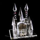 crystal castle figurine - miniature crystal pink rhinestone palace - Persian wedding palace - Cinderella wedding