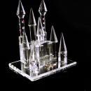 crystal castle figurine - miniature crystal pink rhinestone palace - Persian wedding palace - Cinderella wedding