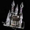 crystal castle figurine - miniature crystal pink rhinestone palace - Persian wedding palace - Cinderella wedding