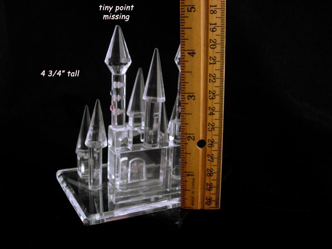 crystal castle figurine - miniature crystal pink rhinestone palace - Persian wedding palace - Cinderella wedding