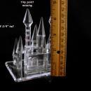 crystal castle figurine - miniature crystal pink rhinestone palace - Persian wedding palace - Cinderella wedding