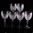 Vintage wedding Goblets - fancy Gorham lead crystal goblet - 6 piece clear Lady Anne glass - Water goblet - wine glasses - anniversary gift