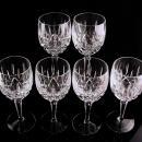 Vintage wedding Goblets - fancy Gorham lead crystal goblet - 6 piece clear Lady Anne glass - Water goblet - wine glasses - anniversary gift
