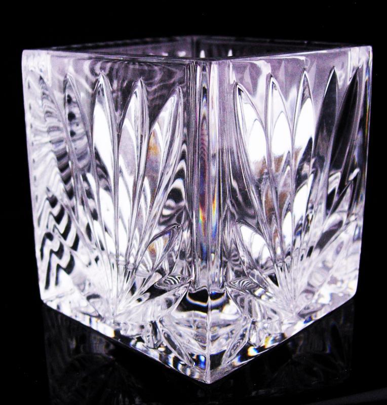Wedding gift - waterford Crystal - religious cross votive - 2000 AD - irish crystal candle holder - christian gift