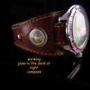 Vintage komandirskie paratrooper mechanical watch - working compass - russian military  parachutists - leather band - 17 kamhea