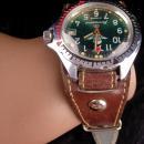 Vintage komandirskie paratrooper mechanical watch - working compass - russian military  parachutists - leather band - 17 kamhea