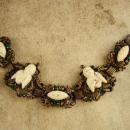 Vintage Selro Selini Dragon Bracelet - medieval Buddha head - Chinese figural jewelry - asian estate bracelet - oriental bracelet