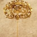 Antique style Nude Nouveau stickpin - Denicola Goddess head - masthead bust Victorian style jewelry - couture mens lapel - womens stickpin