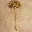 Antique style Nude Nouveau stickpin - Denicola Goddess head - masthead bust Victorian style jewelry - couture mens lapel - womens stickpin