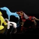 Vintage tiny glass dogs - miniature animal blown glass figurines - 9 dogs - gift for mom - dog lover set