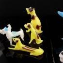 Vintage tiny glass dogs - miniature animal blown glass figurines - 9 dogs - gift for mom - dog lover set