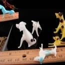 Vintage tiny glass dogs - miniature animal blown glass figurines - 9 dogs - gift for mom - dog lover set