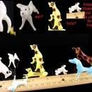 Vintage tiny glass dogs - miniature animal blown glass figurines - 9 dogs - gift for mom - dog lover set