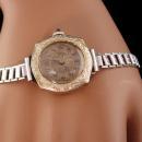 Antique art deco swiss watch - etched design wristwatch - Silver adjustable band - not running - ladies bracelet - SMALL 5 1/2