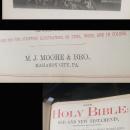 1884 Bible - Antique religious book - Daniel Harris Holy bible - Antique 1500 pages steel engravings - family photo album