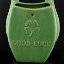 Vintage Irish Gift - Horse shoe vase - good luck gift - housewarming gift - green horse racing vase gift