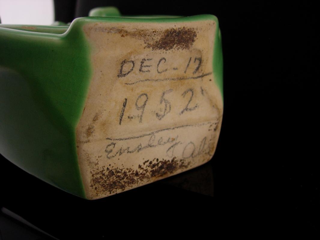 Vintage Irish Gift - Horse shoe vase - good luck gift - housewarming gift - green horse racing vase gift