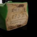 Vintage Irish Gift - Horse shoe vase - good luck gift - housewarming gift - green horse racing vase gift