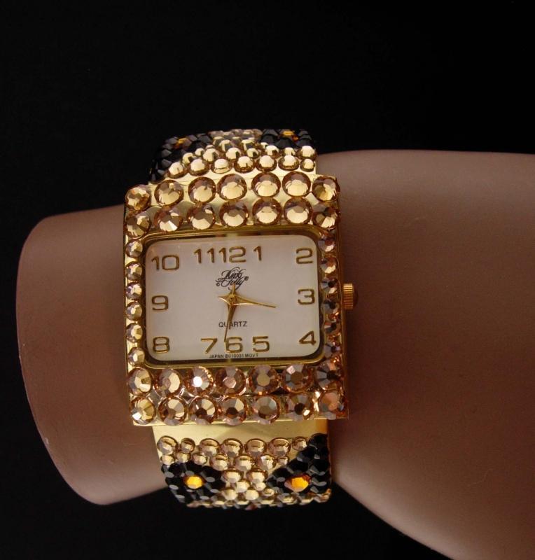 JC Crystal Quartz Bangle Leopard Watch Jimmy crystal watch - Gem main image 4
