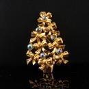 Vintage Christmas Tree brooch / Signed avon pin / Christmas gift for her / december birthday / aurora borealis rhinestone jewelry