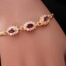 fancy faux Amethyst bracelet - Vintage rhinestone jewelry - February Birthday - Purple birthstone - aquarius gift