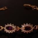 fancy faux Amethyst bracelet - Vintage rhinestone jewelry - February Birthday - Purple birthstone - aquarius gift