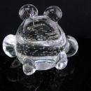 Vintage Hand blown glass FROG Paperweight - controlled bubbles paperweight - frog lover gift -  Gardener -  Figural gift - anniversary gift