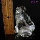 Vintage Hand blown glass FROG Paperweight - controlled bubbles paperweight - frog lover gift -  Gardener -  Figural gift - anniversary gift