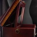 Chinese Painted Jewelry Box - Asian Geisha - Oriental Mirror trinket case - antique style laquer casket - keepsake jewelry case Vintage box