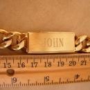 Engraved JOHN ID  Bracelet / Speidel high quality large ID bracelet / Gift for him - John Birthday / Graduation gift / personalized gift