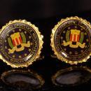 Vintage FBI Cufflinks / Federal Bureau of Investigation  / eagle shield  Cufflinks / enamel seal / Shield Law graduation gift