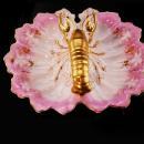Antique large German Lobster Dish - pink serving dish - Fisherman gift - Little Taste of Maine - seafood restaurant - Victorian porcelain