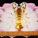 Antique large German Lobster Dish - pink serving dish - Fisherman gift - Little Taste of Maine - seafood restaurant - Victorian porcelain