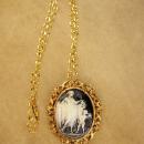 LARGE Goddess Cameo necklace - GORGEOUS antique style cameo brooch - portrait pendant - gift for her - anniversary gift - estate jewelry