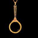 Long Designer Magnifier necklace / 30