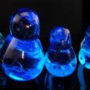 3 pc Blue Bird of Happiness paperweight set - all signed 1990 figurines - Cobalt blue - Vintage love bird figurine - wedding gift - gardener gift