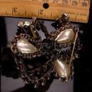 Vintage Schreiner Brooch - HUGE Rhinestone pin - Japanned aurora borealis Couture jewelry