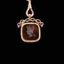 Antique Victorian intaglio Fob necklace - Pocketwatch wide chain - antique centurion - pocketwatch necklace